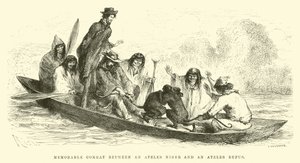 Combat mémorable entre un Ateles niger et un Ateles rufus - Edouard Riou